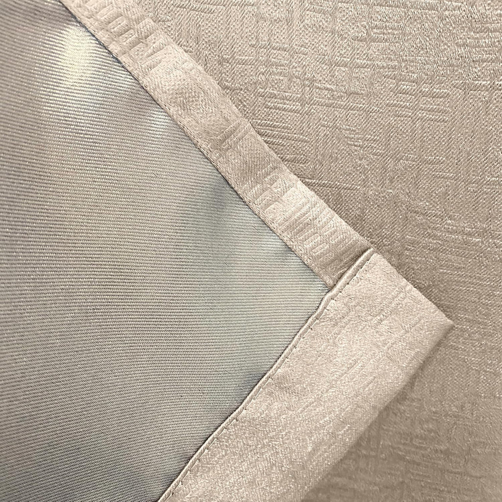 Vogue Cream 66 x 72 inch (168x183cm) Eyelet Thermal Noise Reducing Dim Out Curtains for Bedroom and Living Room