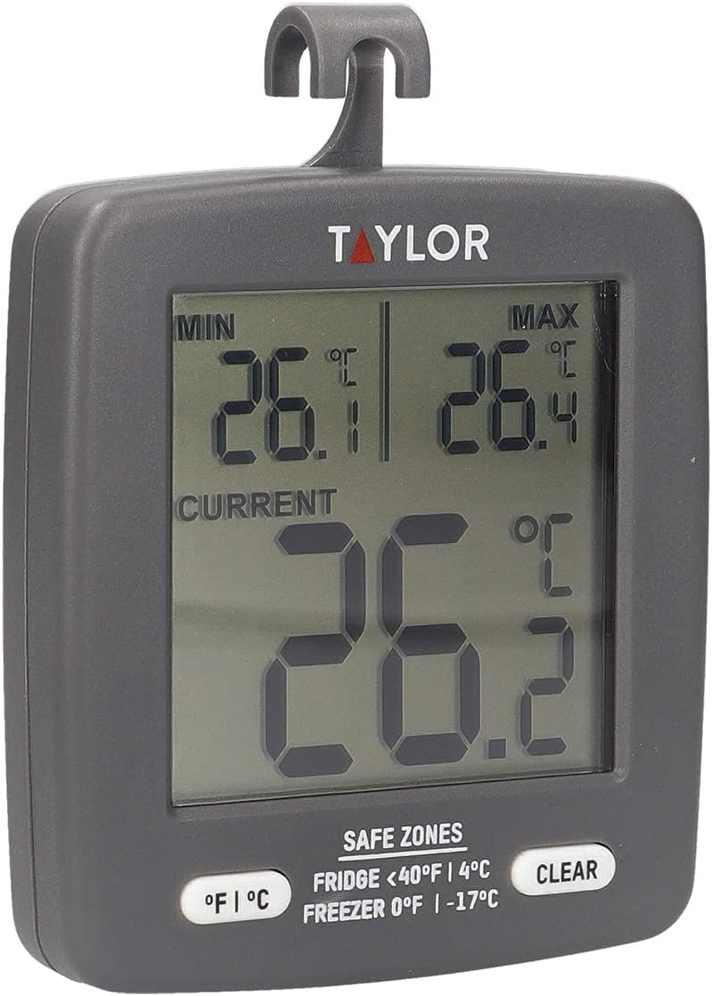 Pro Freezer Thermometer, Energy Saving, Current-Min-Max Temperature Display, -4°F to -140°F Range, Black