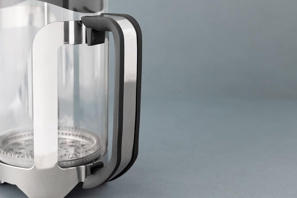 Roma Stainless Steel French Press Coffee Maker, Silver