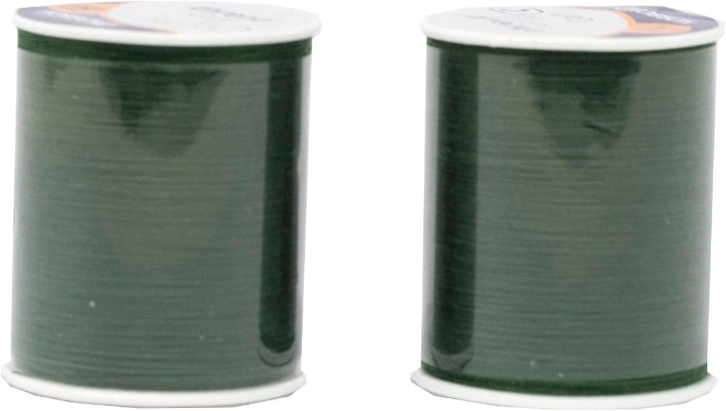 320m Sewing Thread –2 x 160m Spools - Green Polyester – Hand and Machine Sewing
