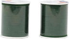 320m Sewing Thread –2 x 160m Spools - Green Polyester – Hand and Machine Sewing