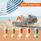 8 Pcs Beach Towel Clips,CSLGDMAI Plastic Towel Clips,Strong Grip Clothes Hook,Non-Slip Towel Pegs for Sun Lounger Laundry Pool Chairs Sunbeds Washing Line