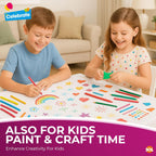 5pk White Paper Table Covers 90x90cm Tablecloths for Parties Cover Disposable - Thick Absorbent Design - Easy Clean Up for Weddings, Craft Activities, Kids’ Meals, Village Halls & Family Events