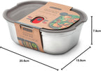 Microwavable Stainless Steel Lunch Box | Multi-Function, Vacuum Sealed Container for Healthy Food | Portable and Stackable Food Storage for Office and Outdoor | 40 oz / 1200 ml