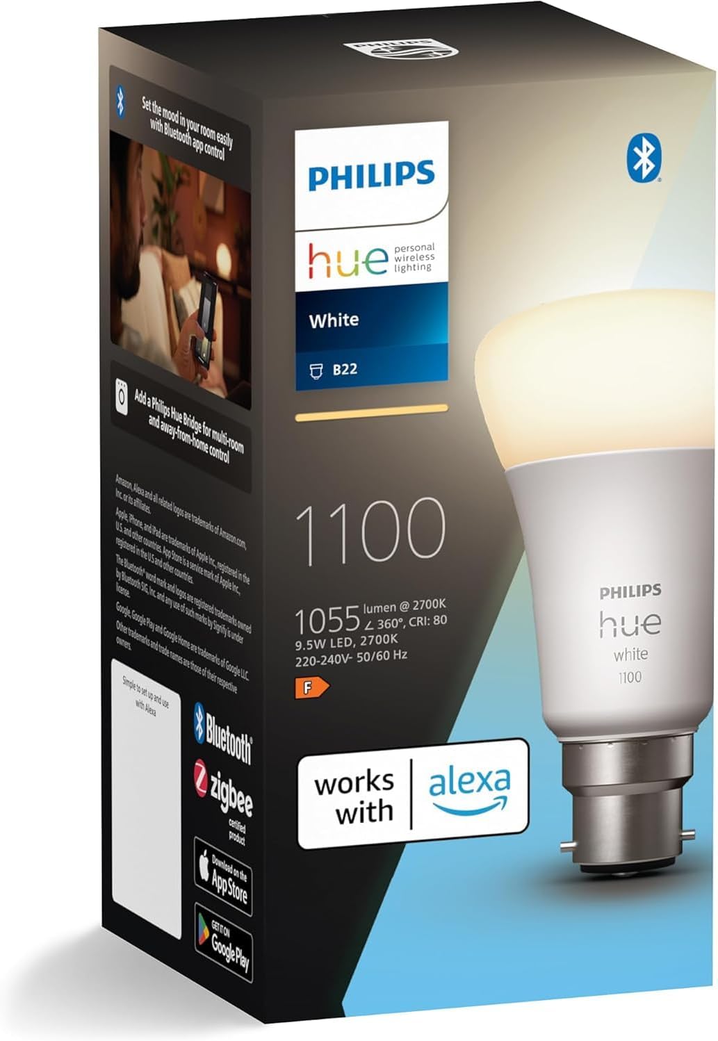 Smart Bulb, B22, Dimmable, Dynamic Settings, Works with Alexa, Google Assistant and Apple Homekit