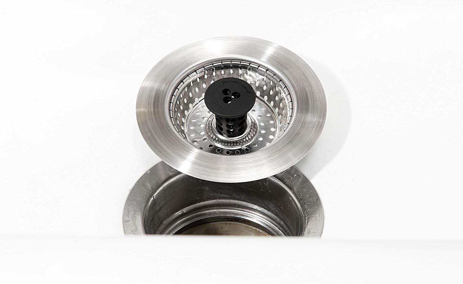 Revolutionary Clog-Free Sink Strainer Basket with Stopper, Stainless Steel
