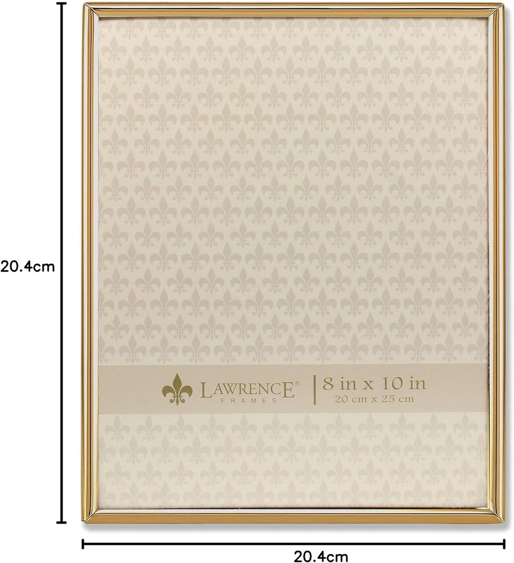 Lawrence Frames 8W x 10-Inch H Simply Gold Metal Picture Frame (670080)