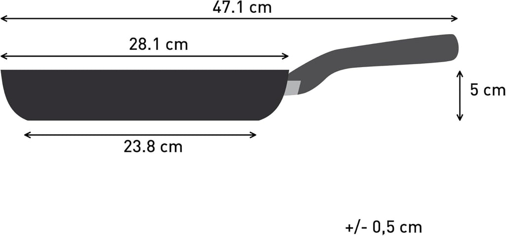 Titanium Essential Frying Pan 24 cm, Non-Stick Coating, All Hobs Compatible Except Induction, Metal Safe, Flawless Glide, Everyday Use, B9410444