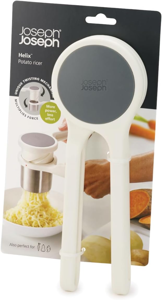 Helix Potato Ricer, Mashed and Vegetable Purees, BPA free, Stainless Steel, White/Grey, 24
