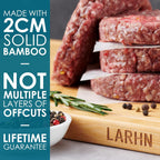 Premium Organic 2-in-1 Extra-Large Wooden Chopping Board & Serving Tray – 44x30x2cm – Multi-Purpose Bamboo Cutting Board with Juice Groove for Carving Meat, Vegetables, Cheese and Bread – by LARHN