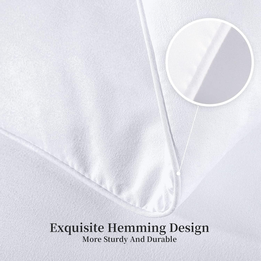 Kingsley trend King Comforter Duvet Insert - All Season Quilted Ultra Soft Breathable Down Alternative, Box Stitch White Comforter with Corner Tabs, 104x92
