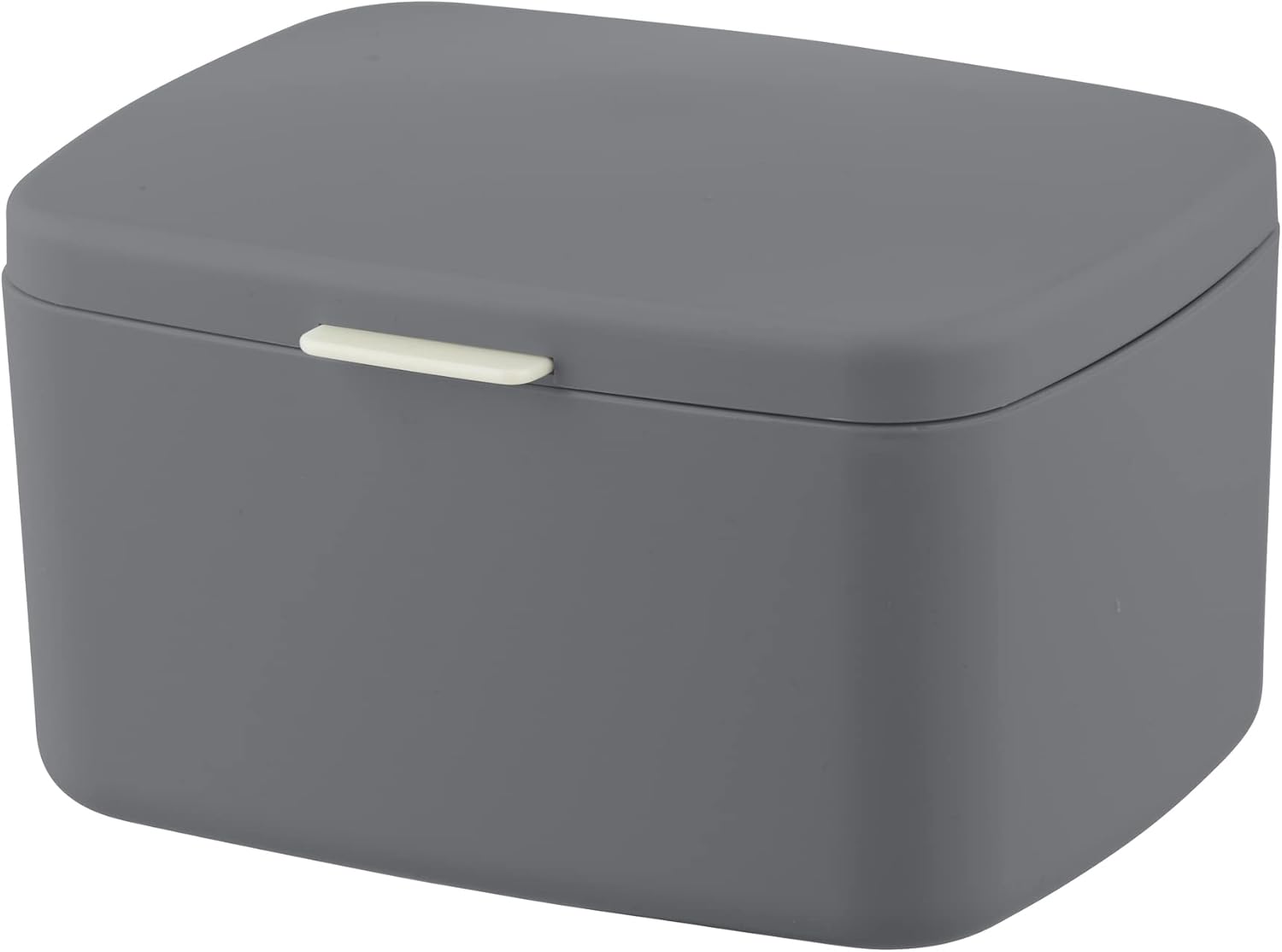 Barcelona Bathroom Box/Storage Basket with Lid, Completely Unbreakable, 19.5 x 11 x 16 cm, Anthracite, grey, 19, 5 x 11 x 16 cm