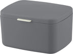 Barcelona Bathroom Box/Storage Basket with Lid, Completely Unbreakable, 19.5 x 11 x 16 cm, Anthracite, grey, 19, 5 x 11 x 16 cm