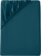Anti-Allergy Anti-Bacterial Brushed Microfibre Polyester Fitted Bed Sheet - 28cm Depth, Easy Care, Fade Resistant (Teal, 4ft Small Double)