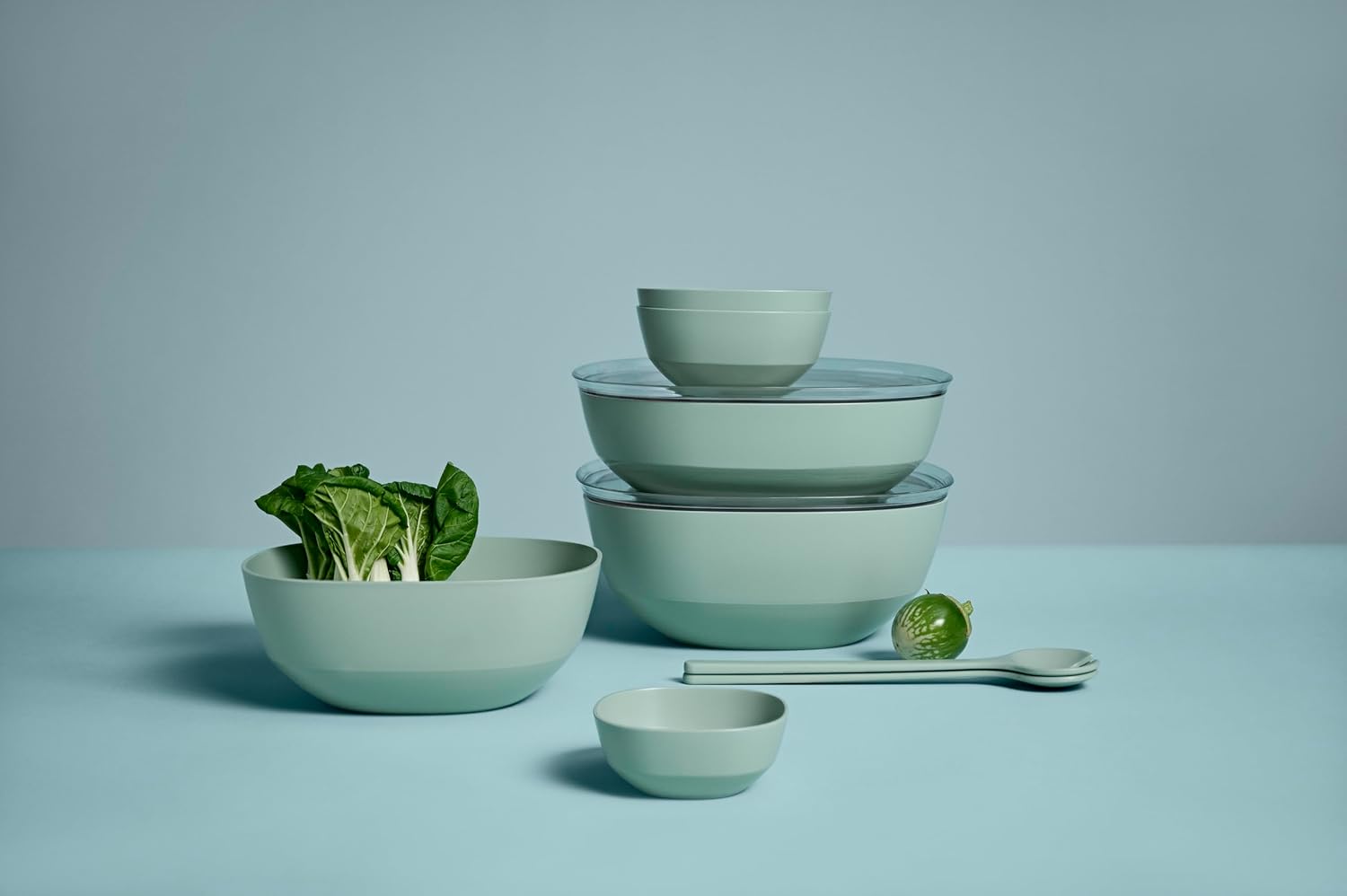 Serving Bowl with lid Silueta - Dishwasher & Microwave Resistant - Salad Bowl - Tapas Bowls - Tableware - 5000 ml - Nordic White