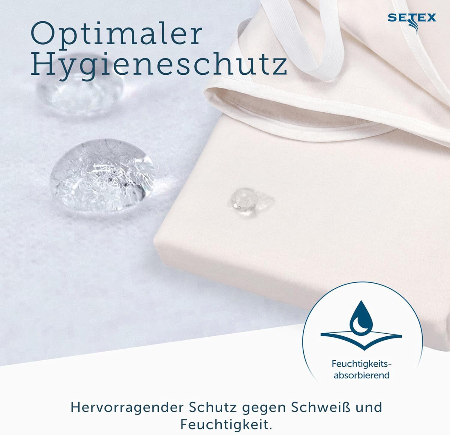 SETEX Mattress Protector, Cotton, Natural, 90 x 190 cm Secondary image