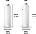 Ninja Thirsti Water Bottle and Flask 530 ML With Leak-Proof Lid, Designed For Carbonated, Hot & Cold Drinks, Ideal For Travel & Sports, Triple Insulated, Stainless Steel Bottle, White, DW1801EUUKWH