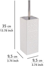 22651100 Toilet brush Cordoba White - toilet brush holder, closed form, Ceramic, 9.5 x 35 x 9.5 cm, White