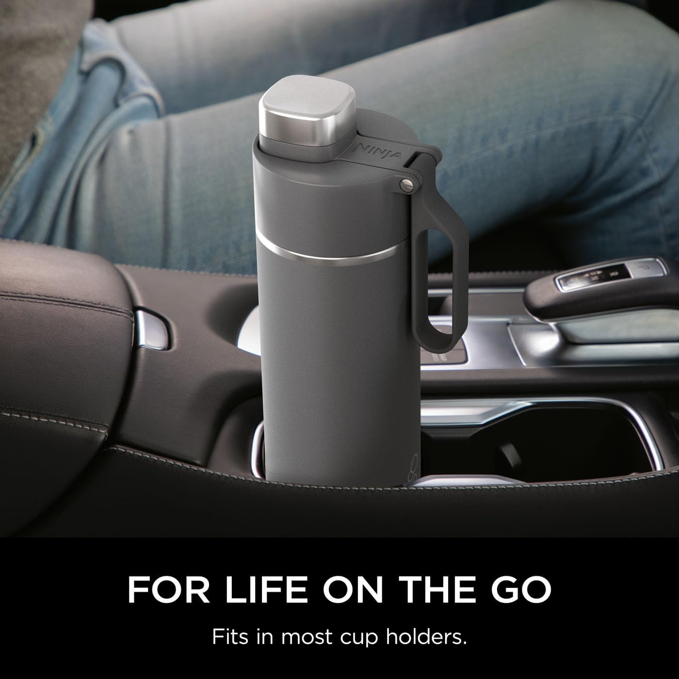 Thirsti Water Bottle and Flask 530 ML With Leak-Proof Lid, Designed For Carbonated, Hot & Cold Drinks. Ideal For Travel & Sports, Triple Insulated, Stainless Steel Bottle, Grey, DW1801EUUKGY