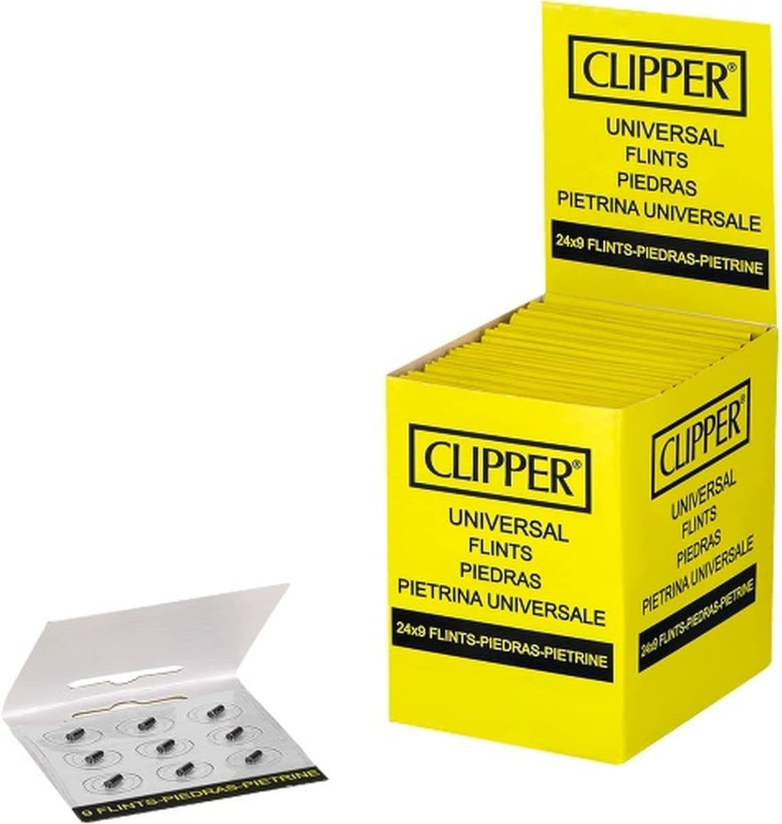 Clipper Universal Flints Stones 24 x 9 Per Pack by Clipper Black/White