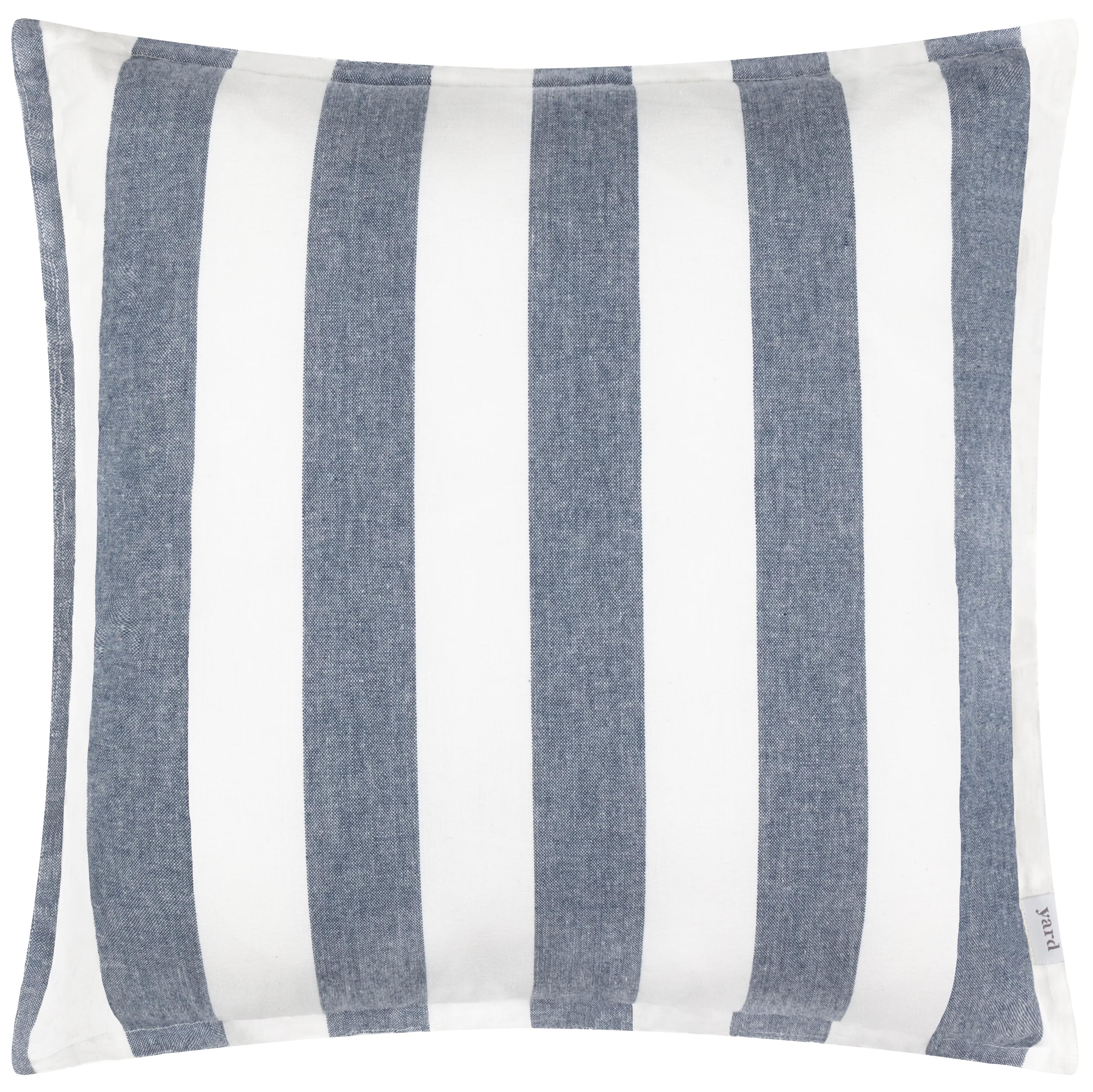 . Yard Hayle Cushion Cover – Reversible Water Resistant Striped Soft Cotton Outdoor Decorative Case (Navy – 50x50cm) Main image