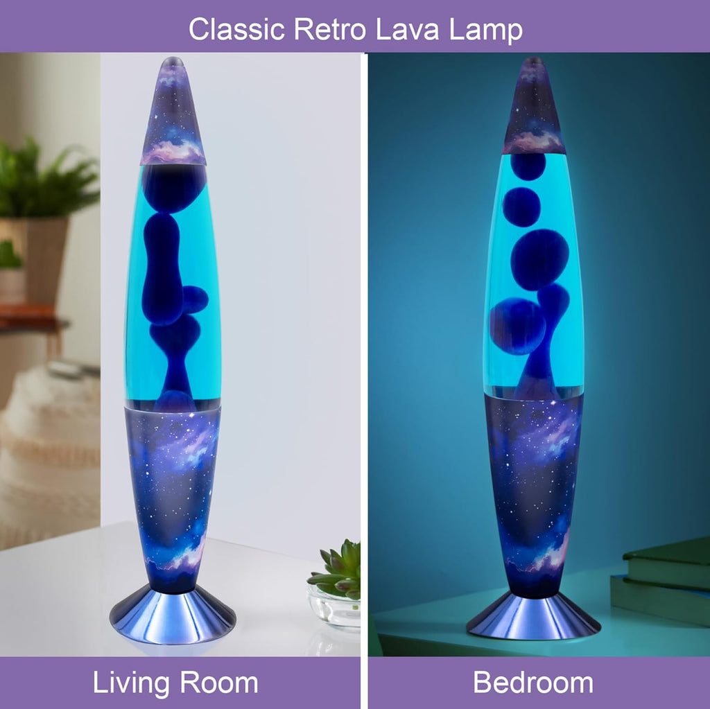 49009 Galaxy Lava Lamp/Matte Pattern Base/Retro Nostalgia/Relaxing Mood Light / 16 Inch Height