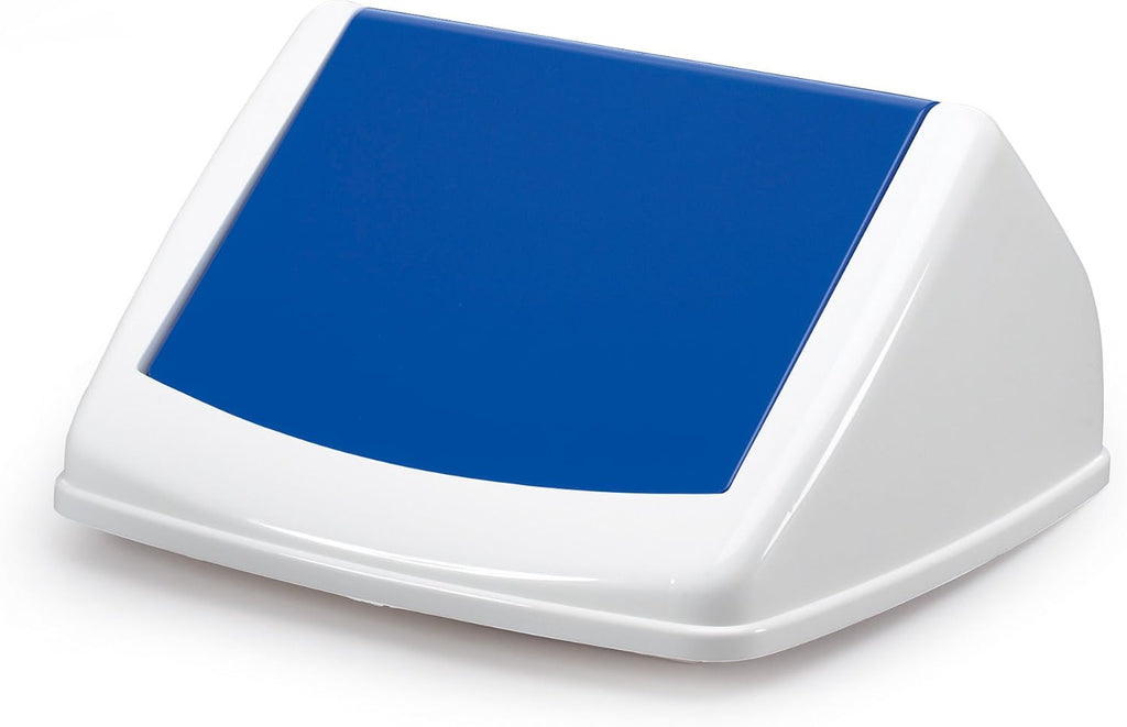 DURABIN Square 40 Flip Lid Blue - To Be Used with DURABIN 40 Square Waste Bin - Easy To Handle and Use - Perfect For Any Workplace