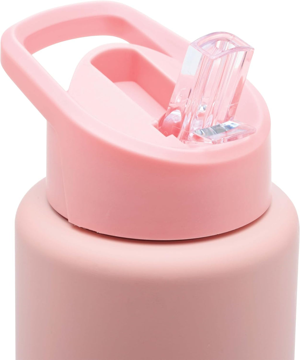 Stainless Steel Reusable 1 litre water bottle - Peach