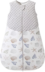 Sleeping Bag 1.5 TOG Unisex Wearable Blanket Swaddle for Newborn Soft 100% Cotton Sleeveless Sleeping Sack with Double Zipper Grey 18-36Months