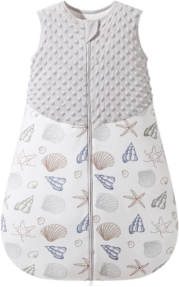 Sleeping Bag 1.5 TOG Unisex Wearable Blanket Swaddle for Newborn Soft 100% Cotton Sleeveless Sleeping Sack with Double Zipper Grey 18-36Months