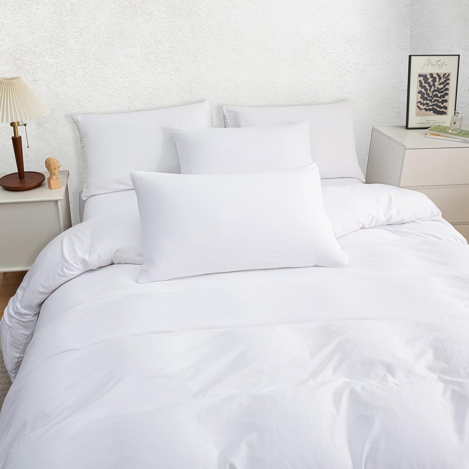 Double Duvet Cover Set - Pre-Washed Microfibre Bedding Set for Added Softness & Comfort - Lightweight Premium Quilt Cover Set for All Seasons With Zipper Closure