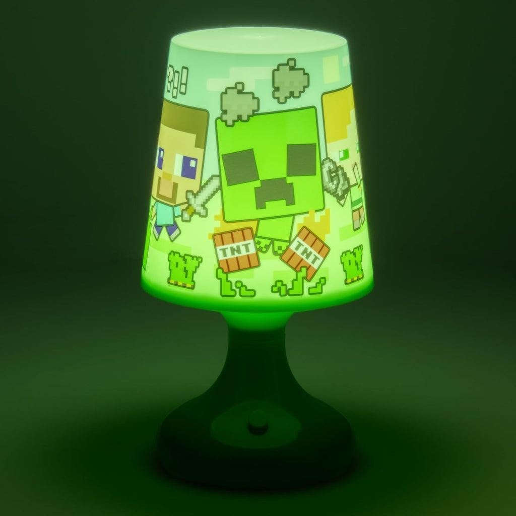 Paladone Minecraft Colour Phasing Table Lamp, Officially Licensed RGB LED Night Light for Kids and Gamers, Pop Culture and Gaming Merchandise