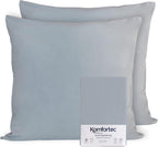 Komfortec 100% cotton cushion covers, set of 2, 80 x 80 cm, super soft premium jersey pillowcase, 150 g/m², cushion cover, grey