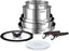 Ingenio Emotion 10 Piece Set, Pots & Pans Set, Stainless Steel, Stackable, Induction, Easy Cleaning, Non-Stick Coating, Heat Indicator, L897SA74
