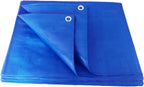 Tarpaulin 3m x 4m Water-resistant Tarp Large Camping Cover Sheet – Multipurpose Groundsheet with UV Protection, Weatherproof & Frost-Resistant – Reinforced Eyelets - Blue