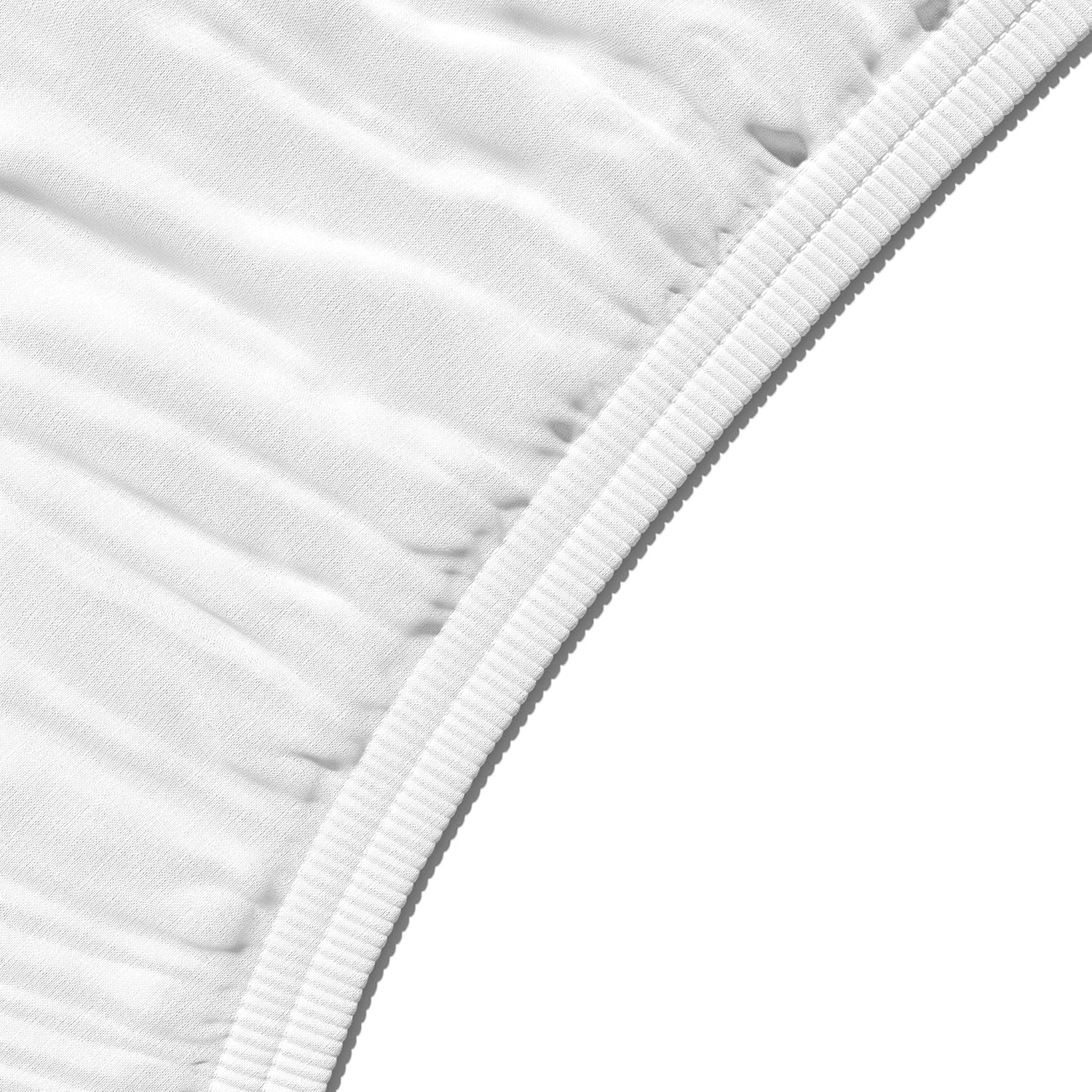 Bedding Soft Microfibre Double Fitted Sheet with 12 inch (30 cm) Deep Pocket, 135 x 190 cm, White
