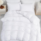 Double Duvet Cover Set - Pre-Washed Microfibre Bedding Set for Added Softness & Comfort - Lightweight Premium Quilt Cover Set for All Seasons With Zipper Closure
