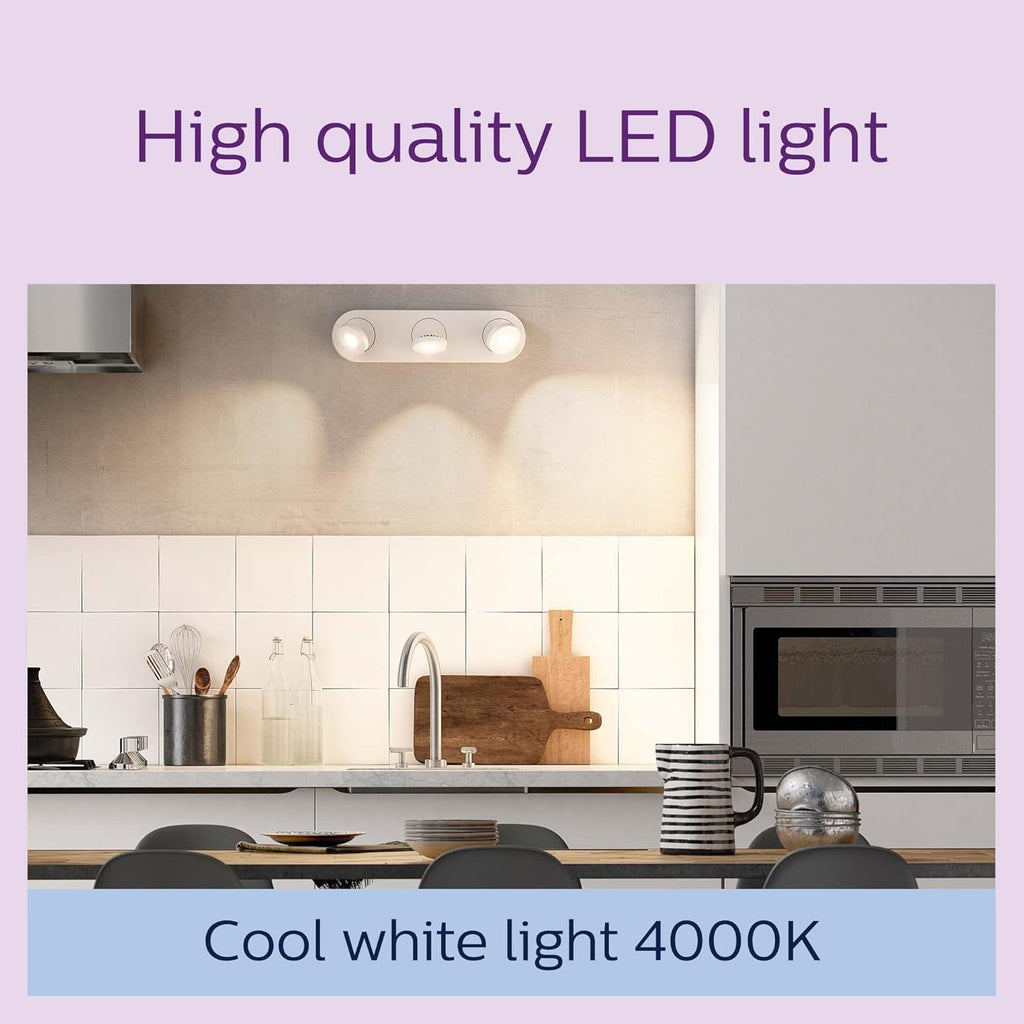 LED Classic Spot Light Bulb 3 Pack [Cool White 4000K - GU10] 35W, Non Dimmable. for Home Indoor Lighting