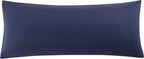 Soft Brushed Microfiber Body Pillow Cover with Zipper Closure, Bolster Pillow Cases Long Pillow Cases for Body Pillow Navy 20"x60" (5ft)