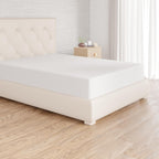 Bedding Jersey Cotton Small Single Fitted Sheet with 12 inch (30 cm) Deep Pocket, 80 x 200 cm, White