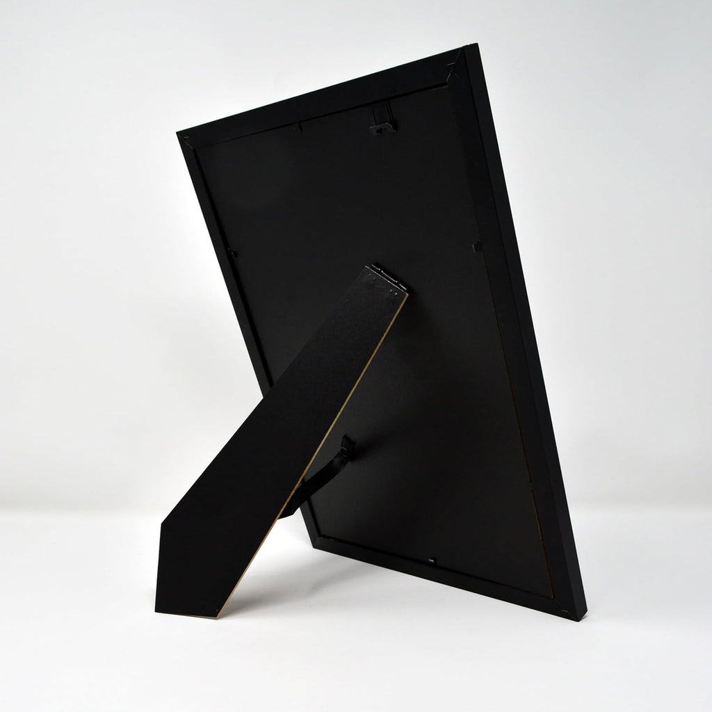 Black A4 Frame Set of 4 (21x29.7cm) with Mount for 19x14cm | Poster & Certificate Frame | Wall Mount or Table Top Display | Classic Style
