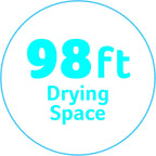 Retractable Duo Reel Washing Line, Grey, 2x15m, packaging may vary