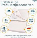 SETEX Mattress Protector, Cotton, Natural, 90 x 190 cm