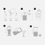 Purifier Large, Water Filter Jug in Glass and Stainless Steel, 1.7L / 7 Cups, Includes Aarke Pure Filter Refill Bag