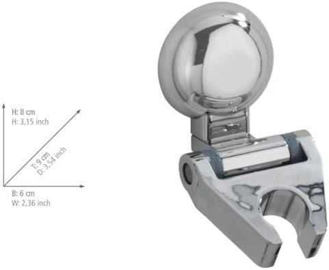 Cosmetic Tower Organizer, White, 3 Rotating Compartments, Chrome, 9 x 6 x 8 cm