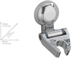 Cosmetic Tower Organizer, White, 3 Rotating Compartments, Chrome, 9 x 6 x 8 cm