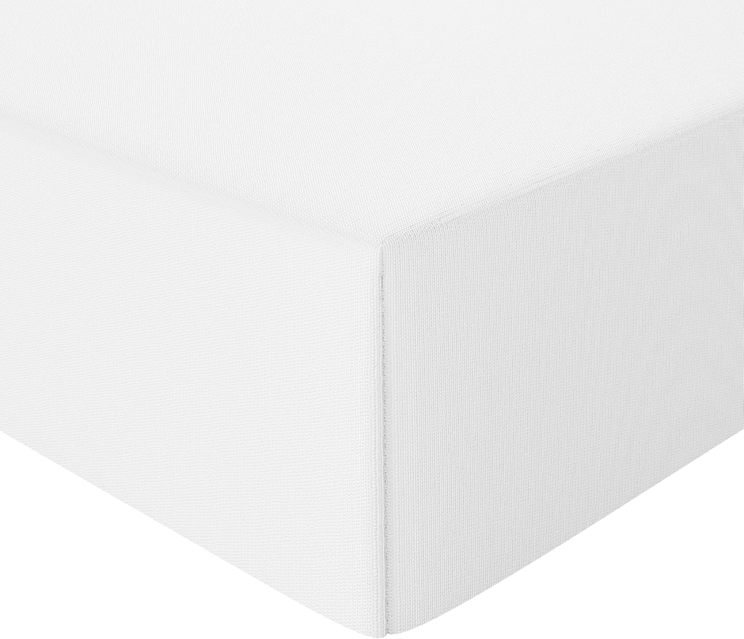 Bedding Jersey Cotton Small Single Fitted Sheet with 12 inch (30 cm) Deep Pocket, 80 x 200 cm, White