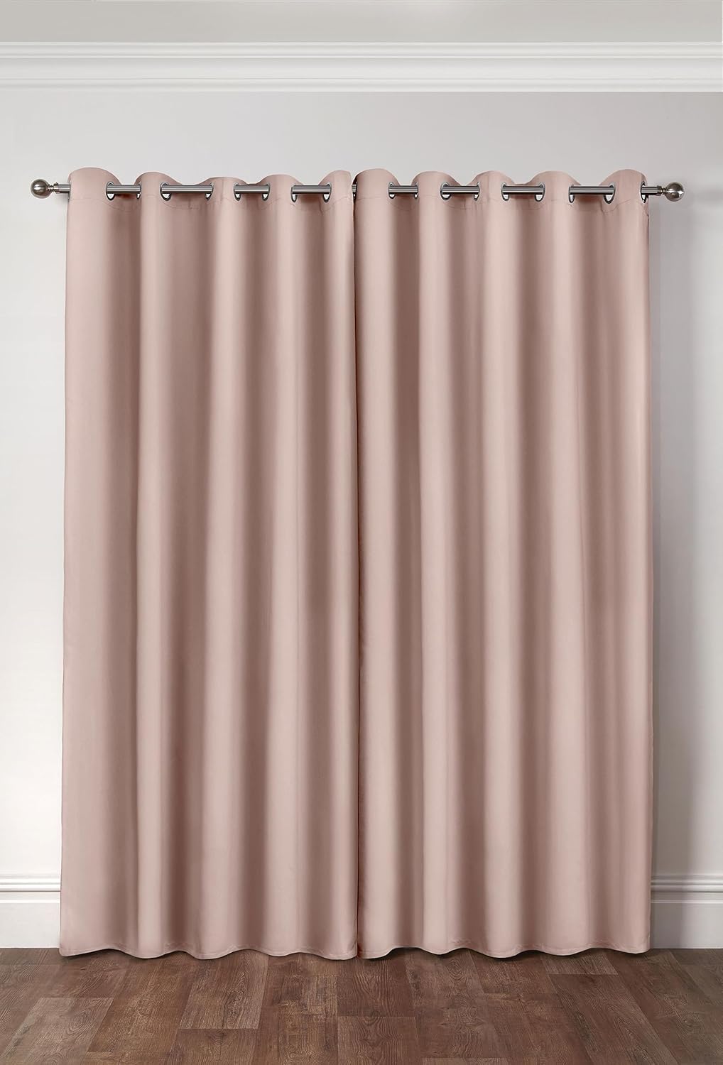 Emma Barclay Cali Eyelet - Woven Thermal Blackout Eyelet Curtains in Blush Pink - Width 66 x Drop 54" (168 x 137cm)