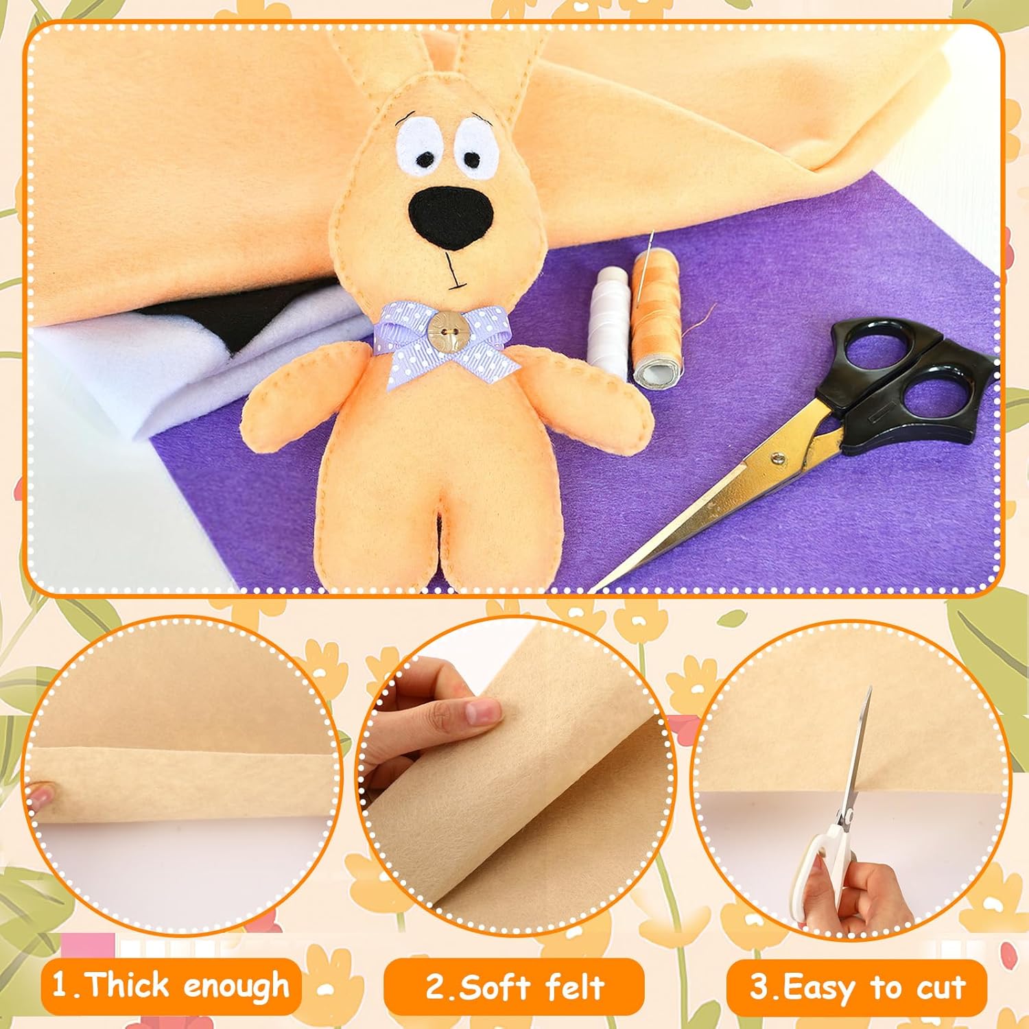 60pcs Felt Fabric Sheets, Coloured Felt, 40 Assorted Coloured 30 x 20 cm Felt Sheets Textile Fuzzy Fabrics DIY Craftwork