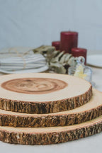 Artesà Wooden Log Slice Cheese Board, Serving Platter for Cakes, Desserts, Grazing and Buffets, 30cm (11.8''), Brown, Wood